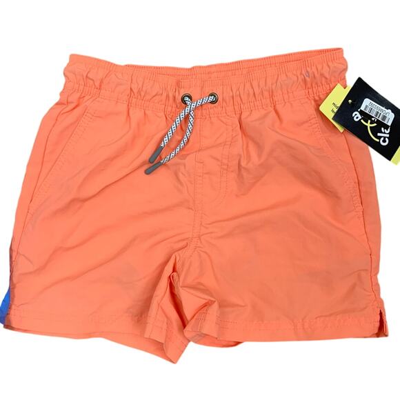 2 New Art Class Boys XL Peach Blue Drawstring Waist UPF 50+ Swim Trunks - Picture 3 of 5